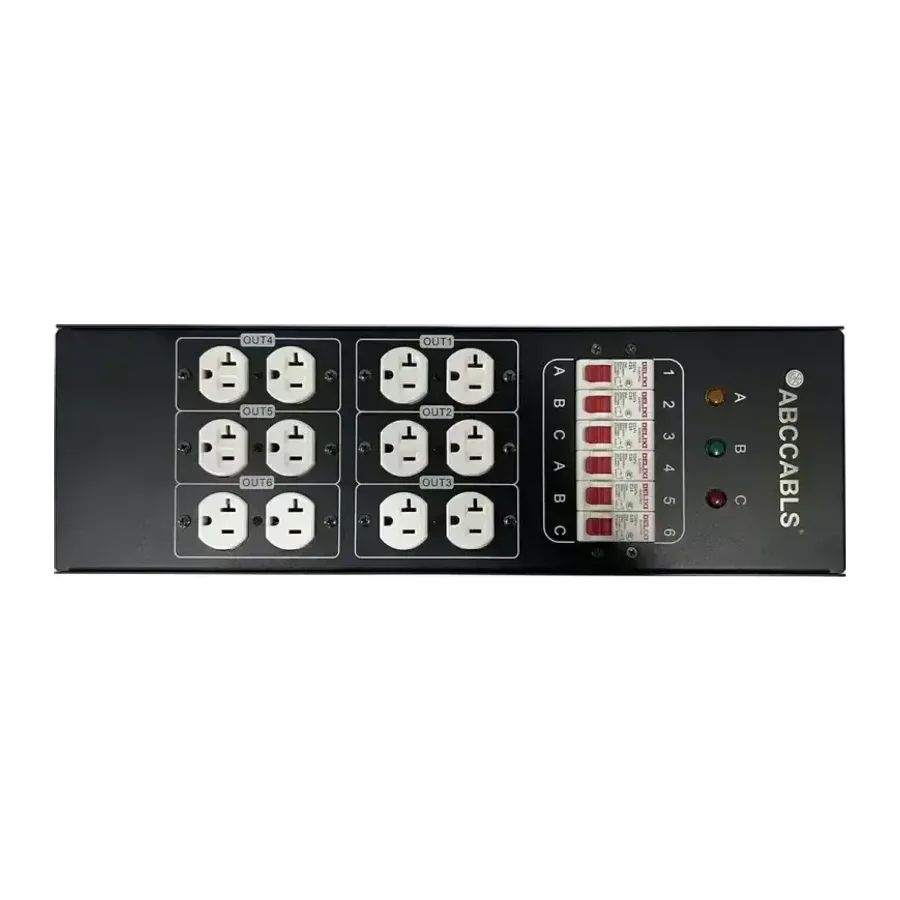 L21-30 Twistlock → Edison Breakout — 6 channel · 25 A · twistlock input