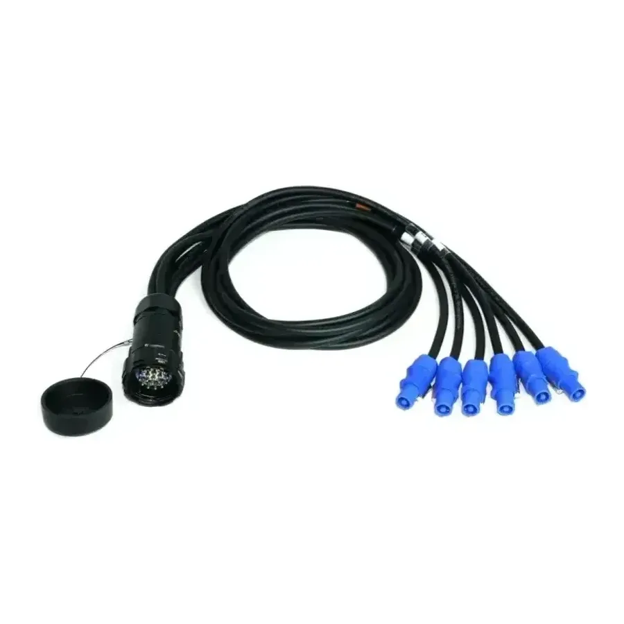 Socapex → 6 × powerCON — 19-pin · 1.5 m fan-out