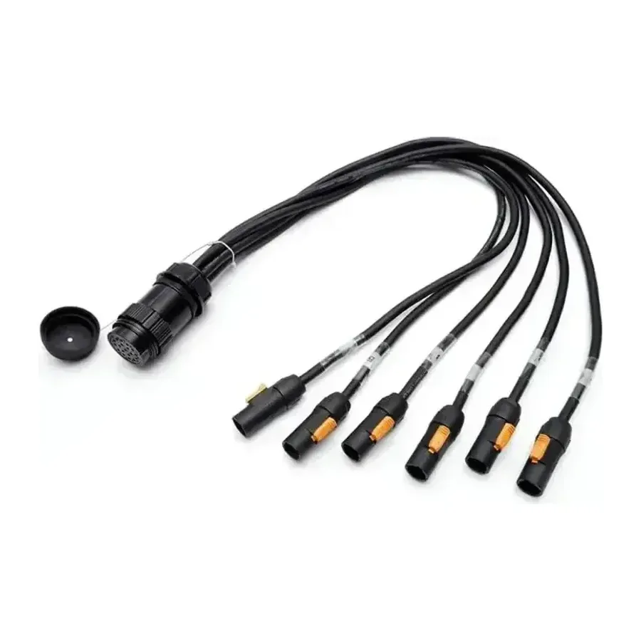 Socapex → 6 × powerCON TRUE1 — 19-pin male · 1.5 m fan-out