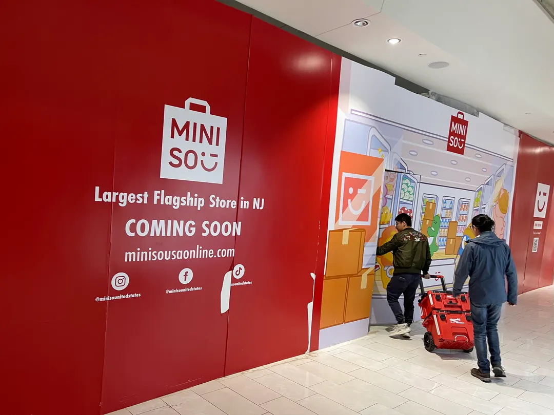 March 11, 2024: the store hoarding, “Largest Flagship Store in NJ, coming soon”
