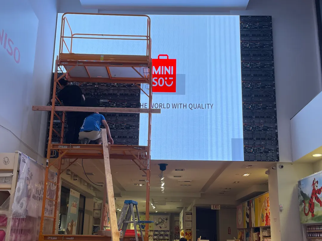 Half the wall lit