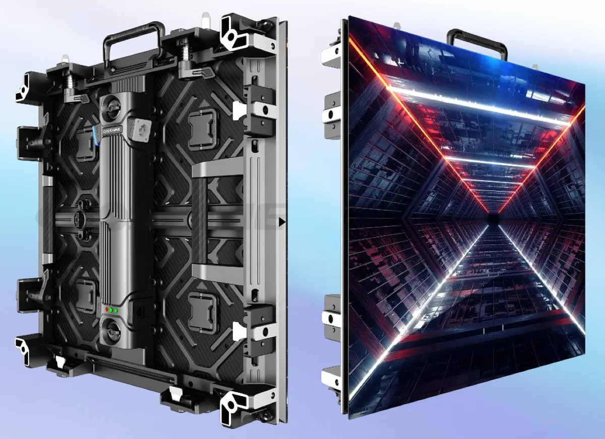 Gloshine DN 2.6 cabinet, rear and front, 500 × 500 mm