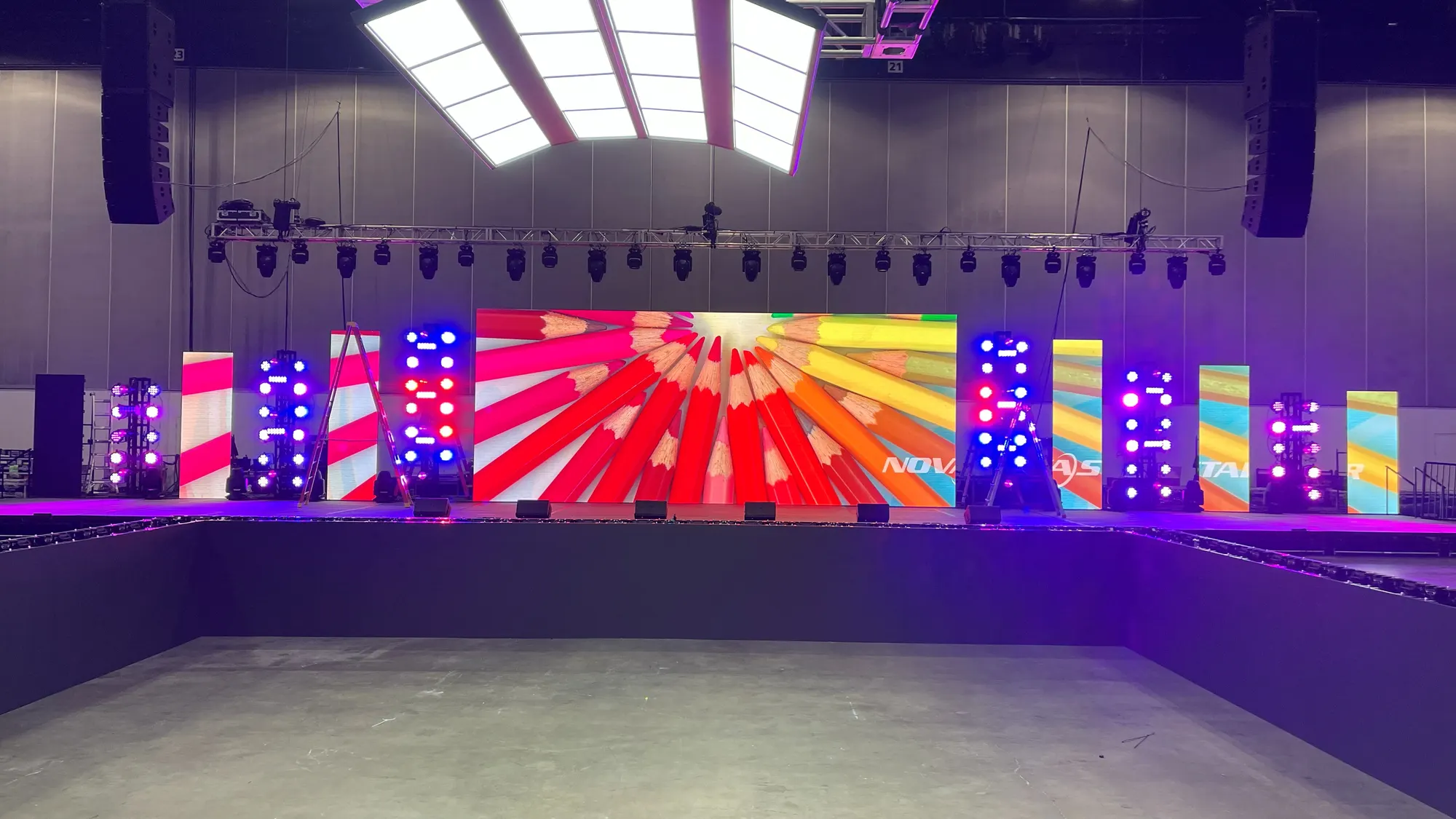 The light show we designed for the WPA Heyball Parasport World Championship, Los Angeles Convention Center