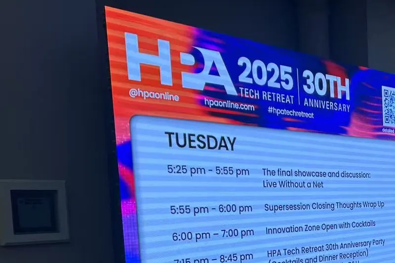 HPA Tech Retreat 2025: the event LED screen we sponsored