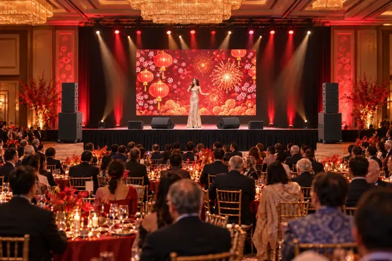 AI rendering: Galas & banquets, Recommended for 300–600 guests