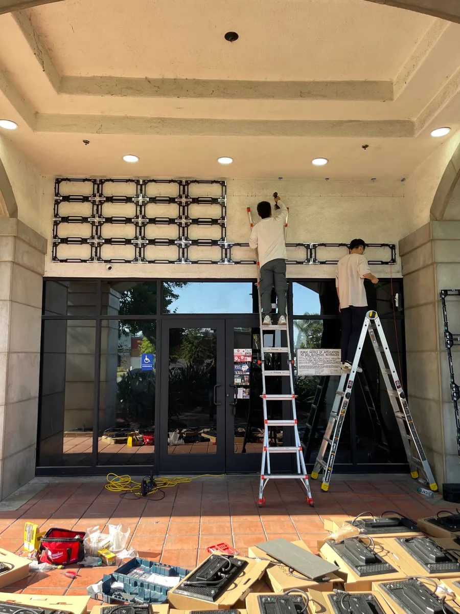 Cabinets going up