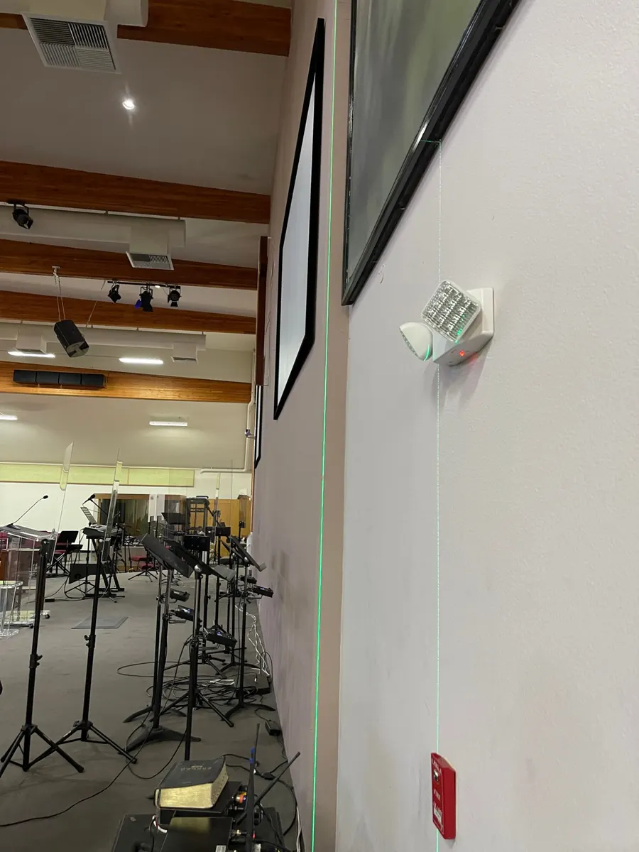Laser survey of the stage wall at Good Stewards Church