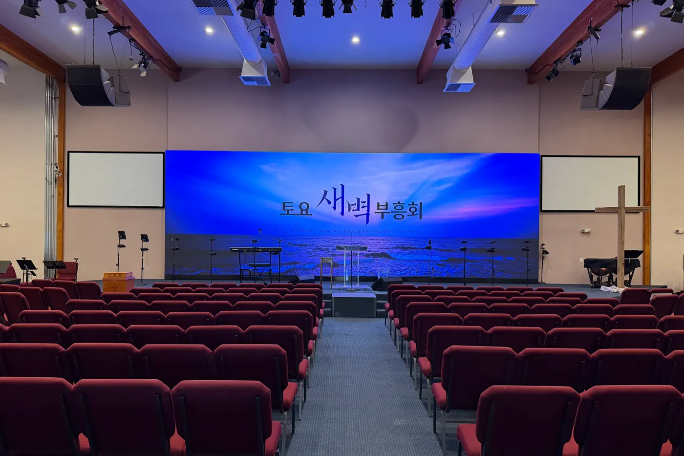 Good Stewards Church, West Covina, October 2026: the 38-foot LED wall, four years after installation