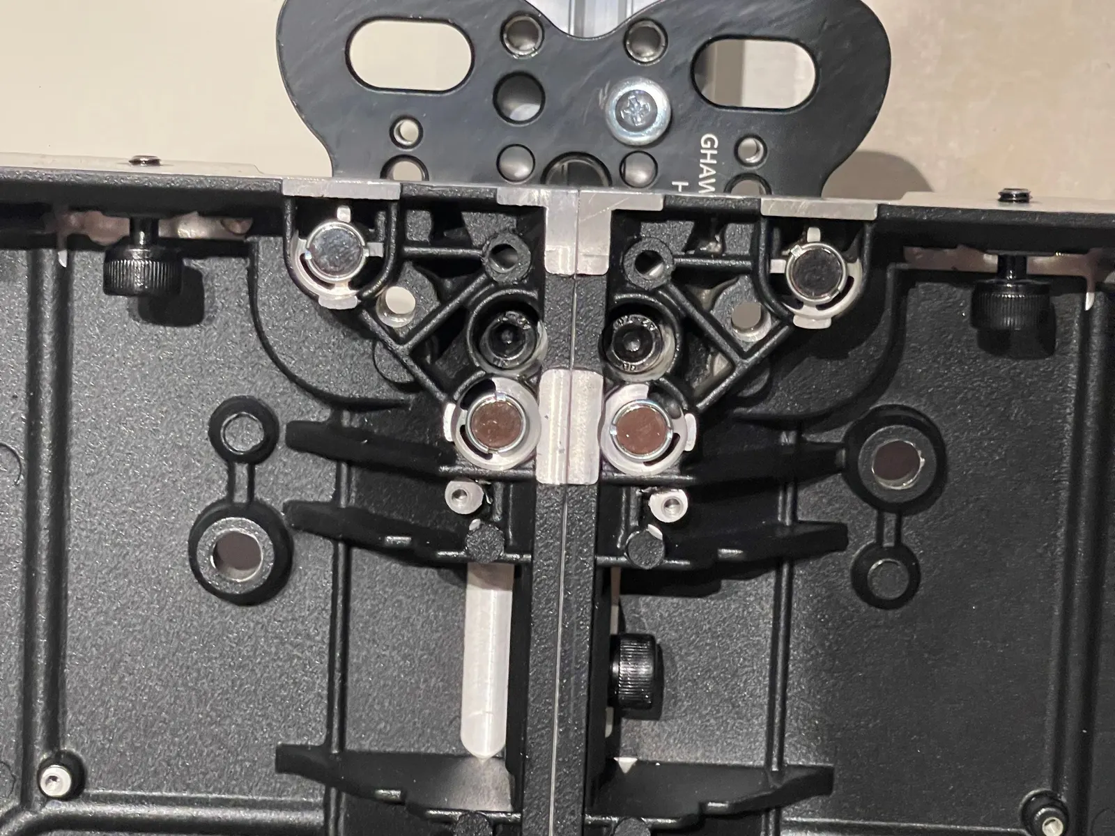 Locking hardware on the back of a Blade 2.5 cabinet