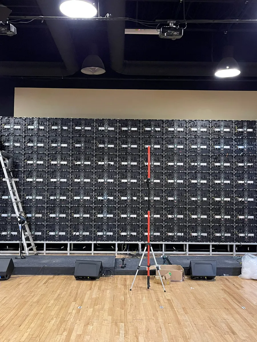 All 98 cabinets mounted