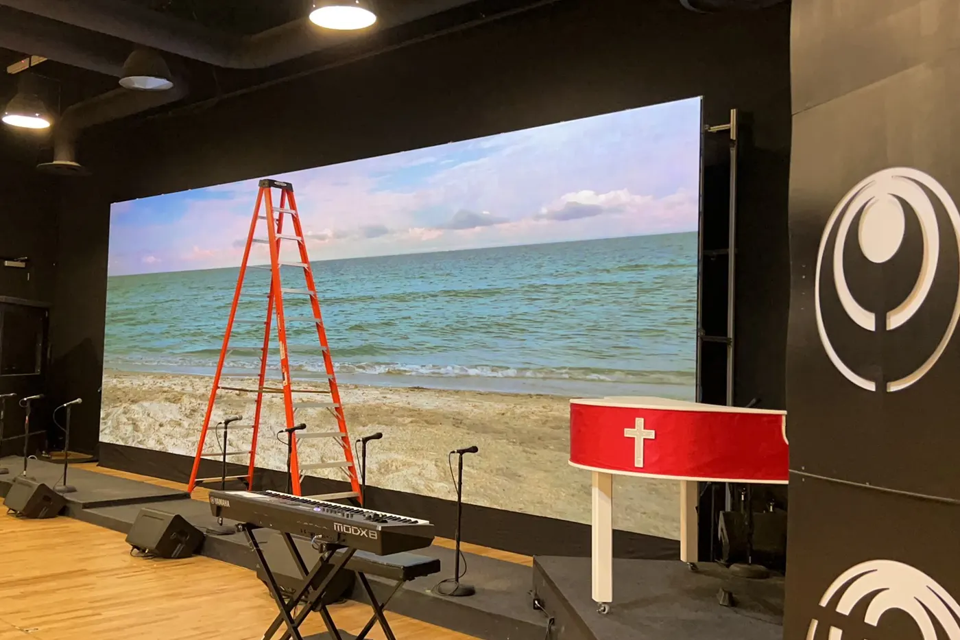 A 29-foot LED wall lit across the stage at Remnant Ministries, Las Vegas