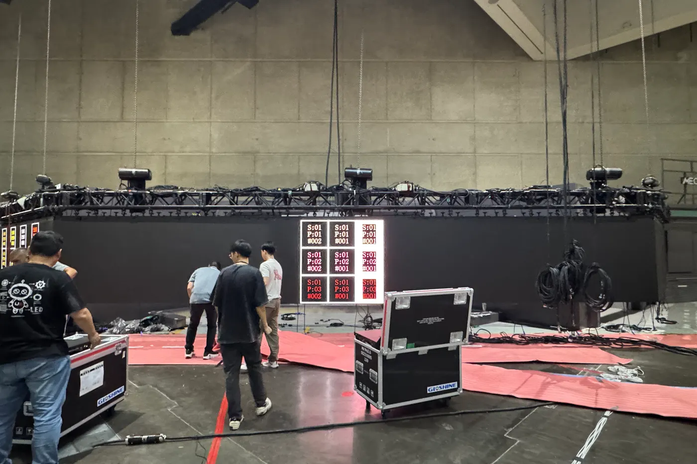 Numbering every cabinet before the wall went up