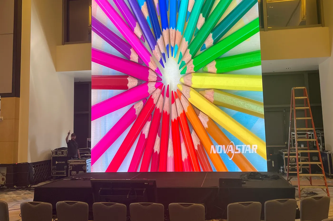 The finished wall on test content